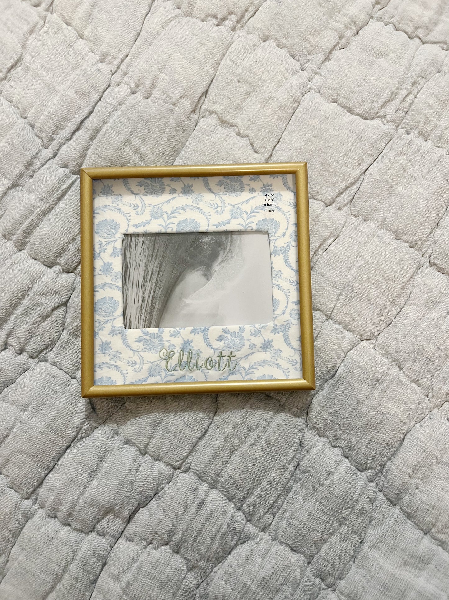 Embroidered Mat for Picture Frame