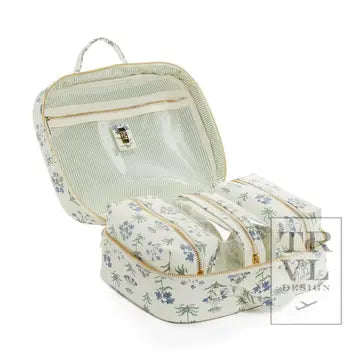 Luxe Trvl2 Cosmetic Toiletry Case - Provence with Green