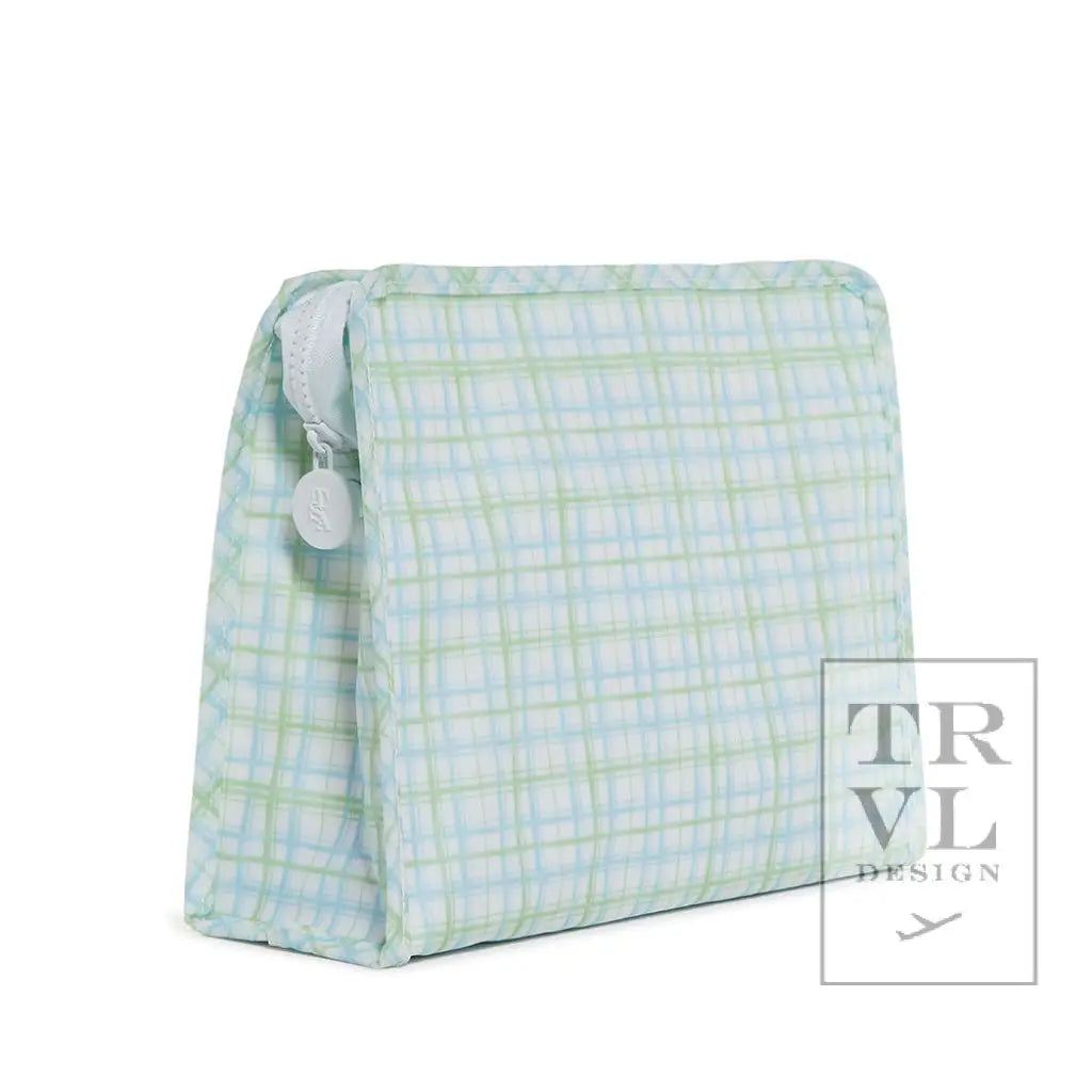 Roadie Large - Classic Plaid Green Zip Pouch