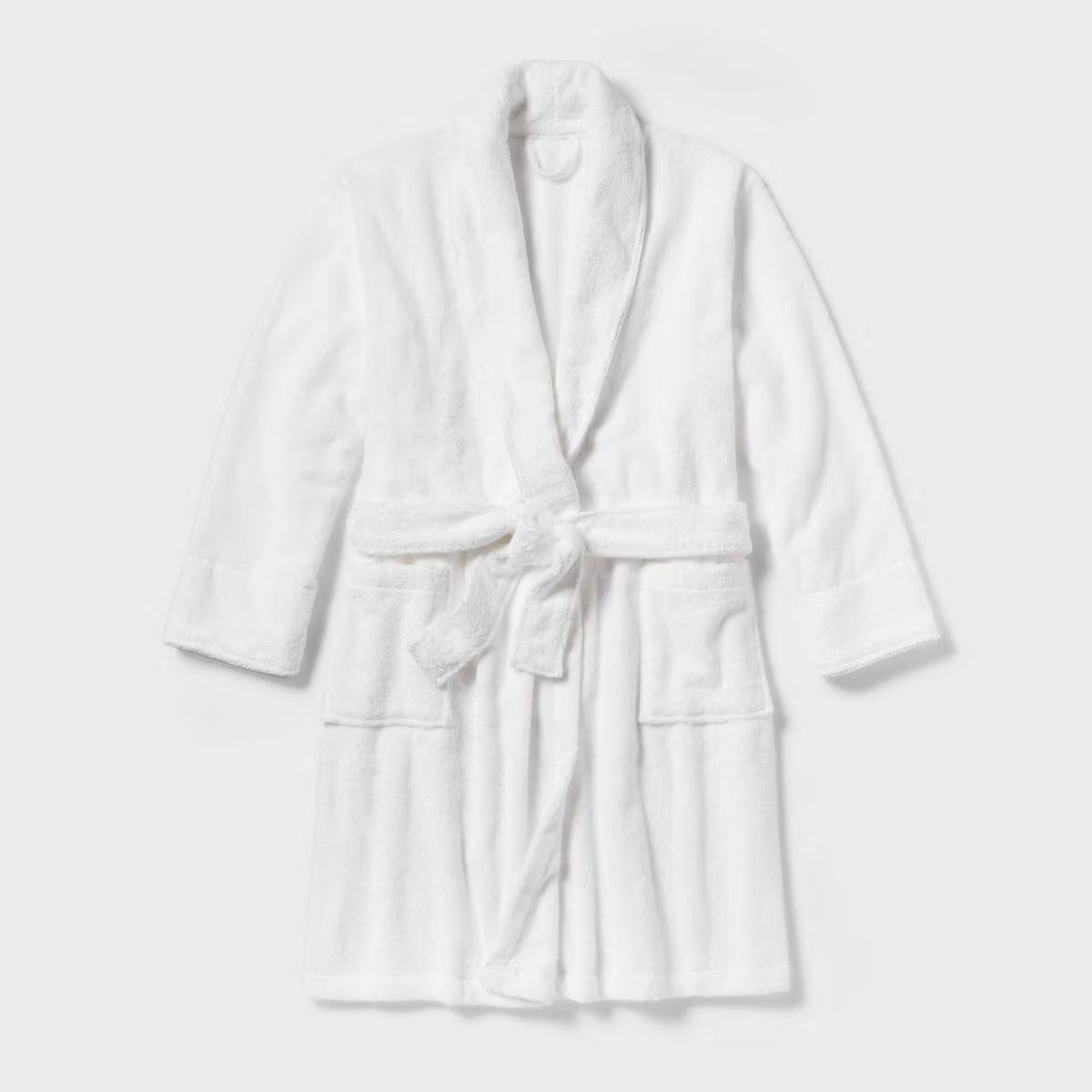 Spa Plush Bath Robe White